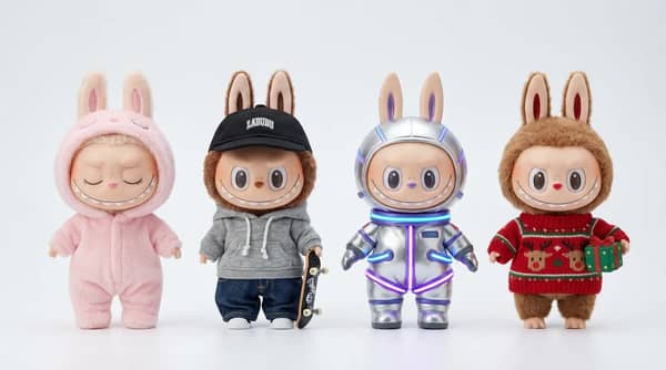 Labubu Doll Generator generate four labubu dolls