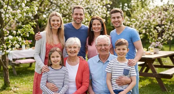 Коррекция глаз на групповом фото