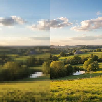 High-quality image recovery effect demonstration