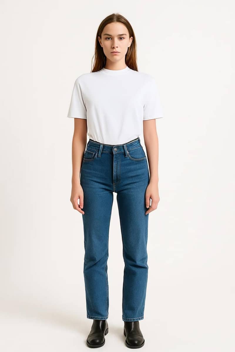 Before and after comparison of outfit transformation.