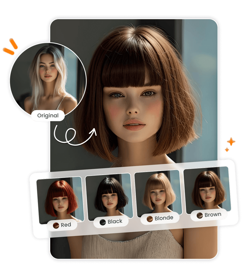 AI hairstyle changer example