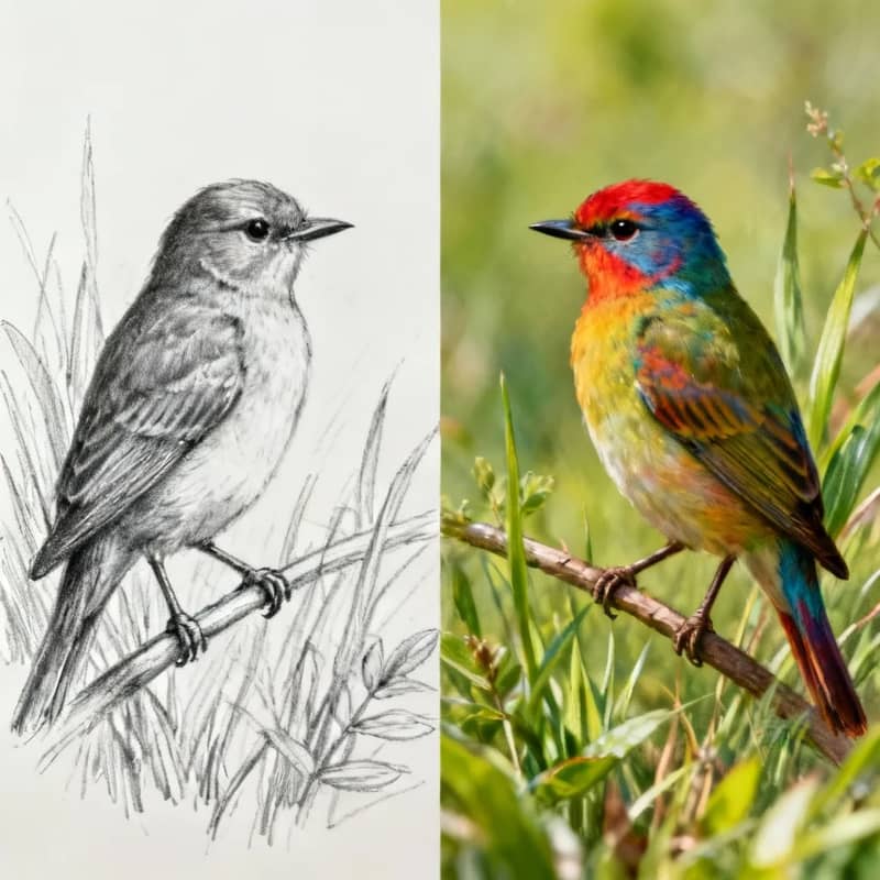 Sketch and image comparison, example image 2