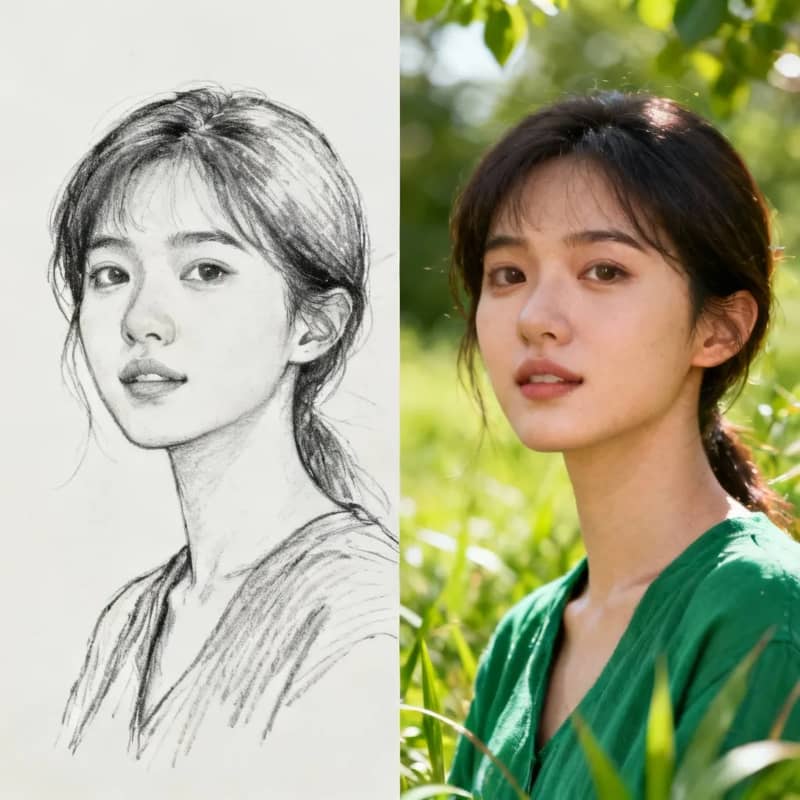 Sketch and image comparison, example image 5