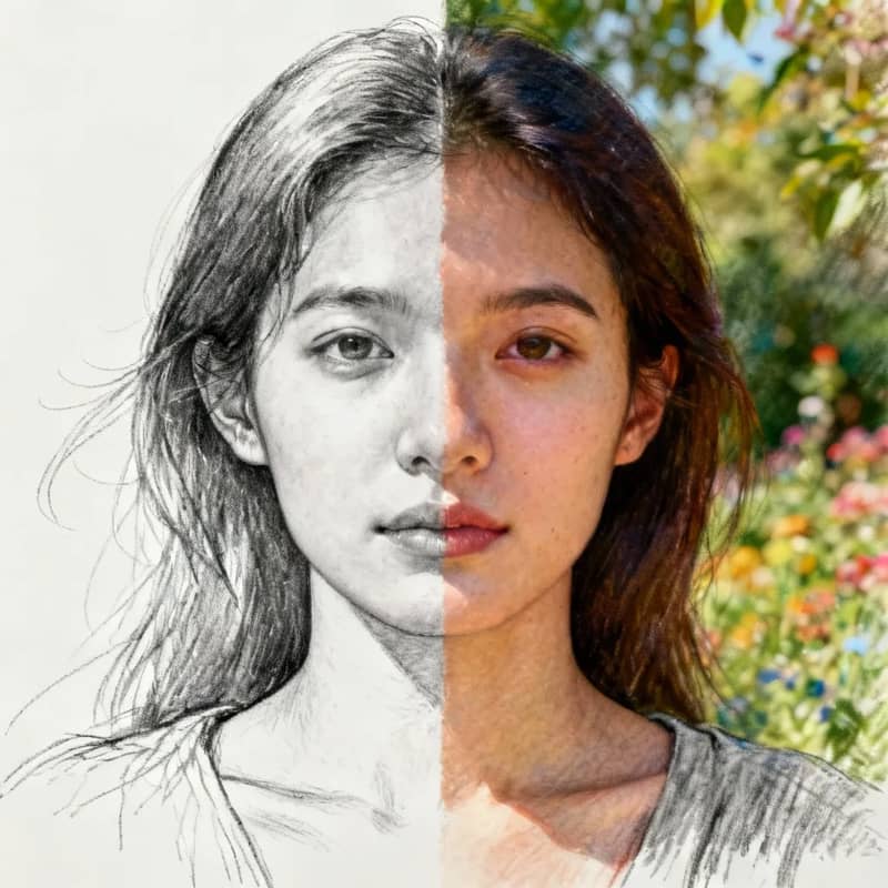 Sketch and image comparison, example image 6