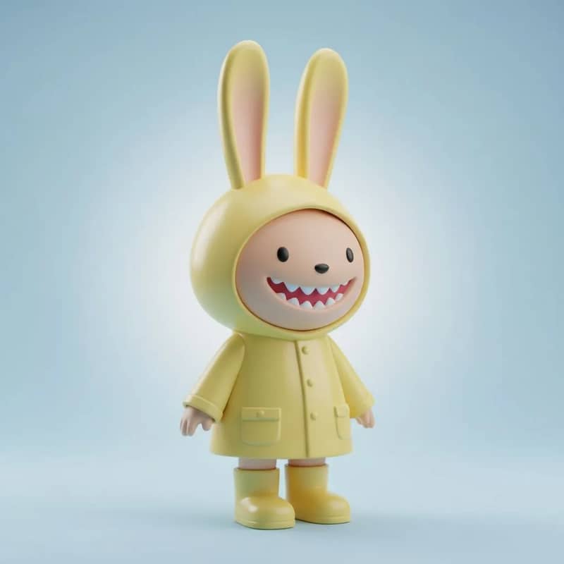 Standard Labubu doll with its characteristic big eyes and ears